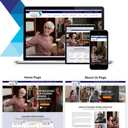 Visually appealing yet impactful certification promotion website Design by Jasmin_A (AMPLE)