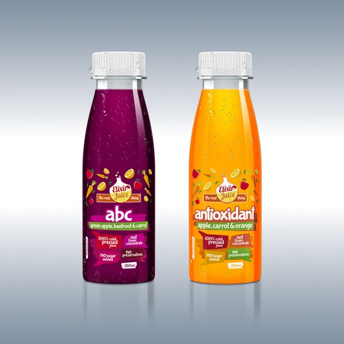 Smoothie/Juice Glass Bottle 250ml packaging 3D model pack / WA