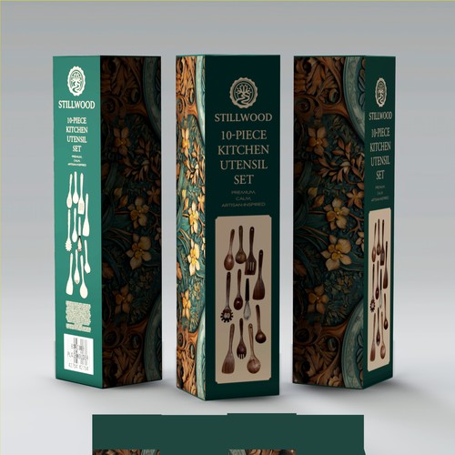 Designs | Premium Box Packaging Design for Wooden Kitchen Utensil Set ...