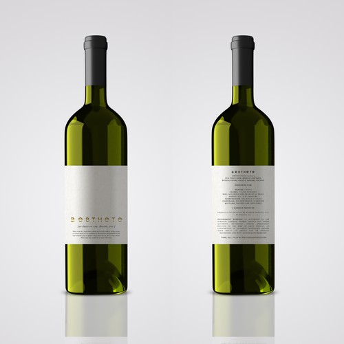 Minimalistic wine label needed Design by Alem Duran