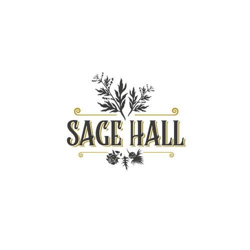 Sage Hall - Country Swing Dance & Wedding Venue Logo Design réalisé par Mararti