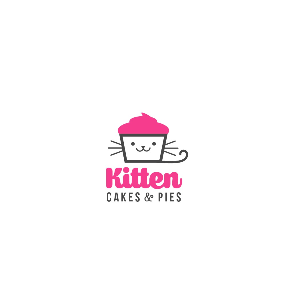 Kitten logo with the title 'Logo Design Entry for a Bakery'
