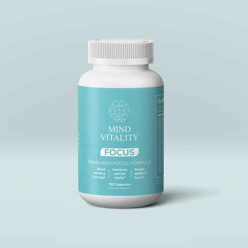 Bottle label design for Nootropics product Design by atensebling