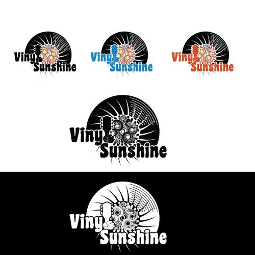 Vinyl Sunshine needs an uplifting retro, 60s/70s BAND logo Design by Kristina2-d