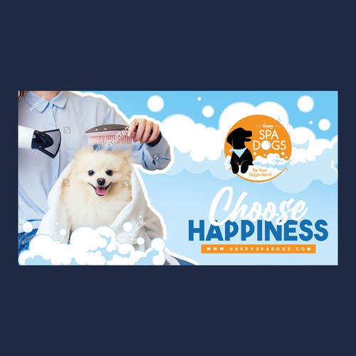 Choose Happiness Banner Design Design by Abdel one