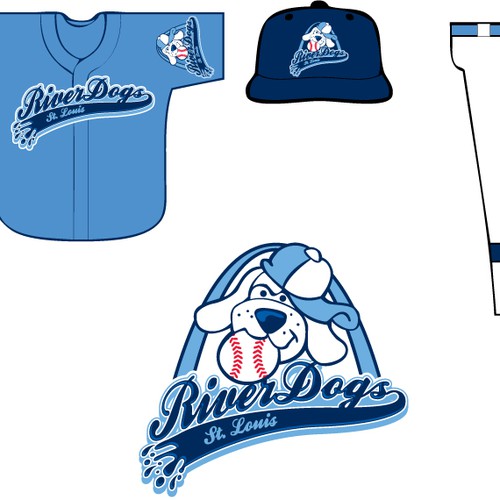 New "Riverdogs" logo for a kids baseball and soccer team / club Design by david e. hein