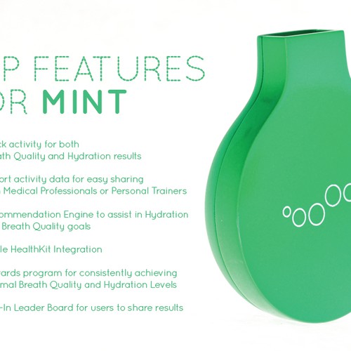 4 HOUR CONTEST - Mint by Breathometer - Indiegogo campaign banner design! Design by iva_