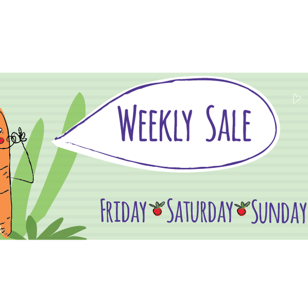 illustration for a Friday, Saturday, Sunday Weekly sale