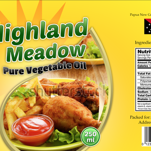 cooking oil label design