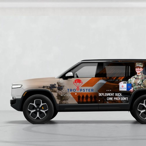 Vehicle Wrap for Military Nonprofit-ontwerp door DORARPOL™