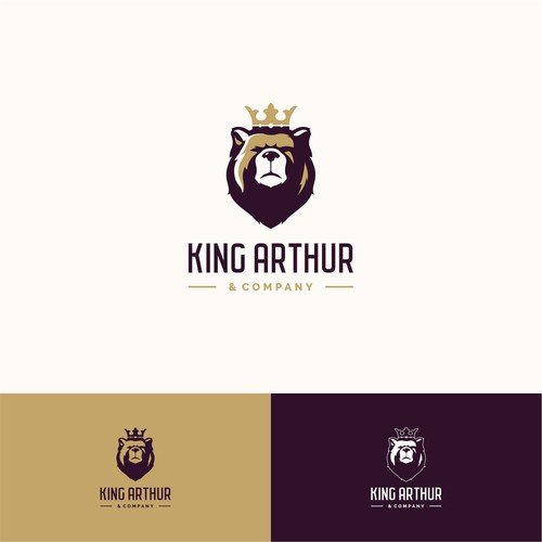 Need an iconic bear logo for King Arthur & Company. Design by Francesc Alex