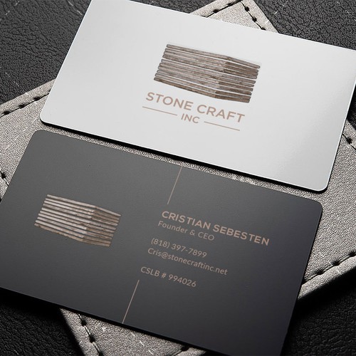 Design Business Card - Stone Craft por IK_Designs