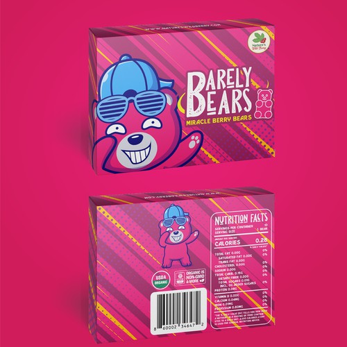 Fun Design for a small boxed product - Barely Bears! Design by Norsh