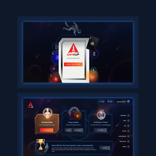 Blockchain Poker Dapp UI Design Réalisé par Yokha Shilin