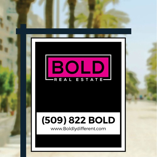 Bold Real Estate Sign Design by icon89GraPhicDeSign