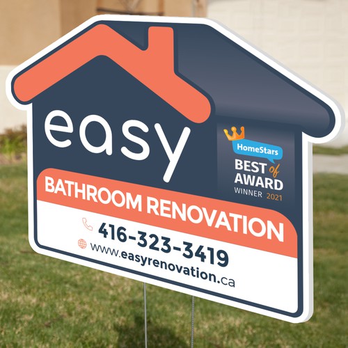 Easy Renovation Lawn Sign Design by harles .