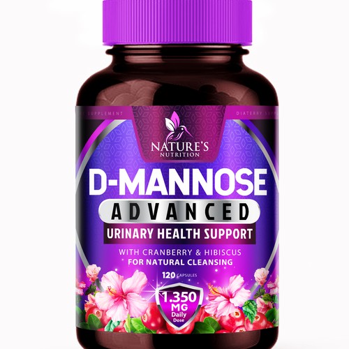 Colorful D-Mannose Design Needed for Nature's Nutrition Design réalisé par agooshe