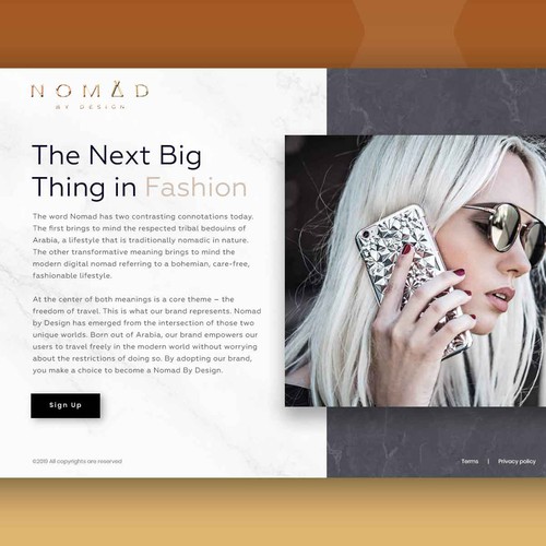Landing page design contest entry by MercClass