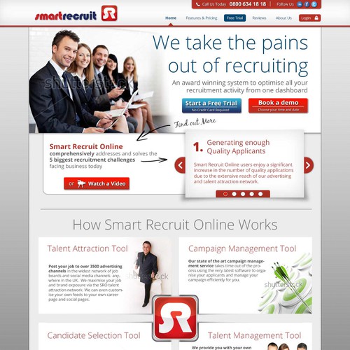 www.smartrecruitonline.com  needs a new website design デザイン by eQoom interactive™