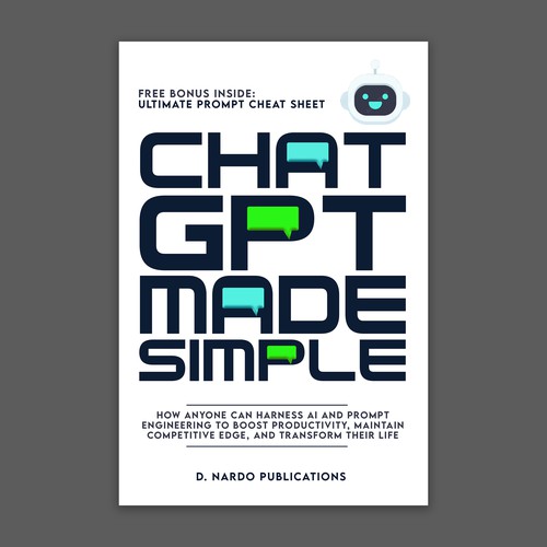 Professional Cover for BEST-SELLING BOOK about ChatGPT & AI Design by Inventive Designs