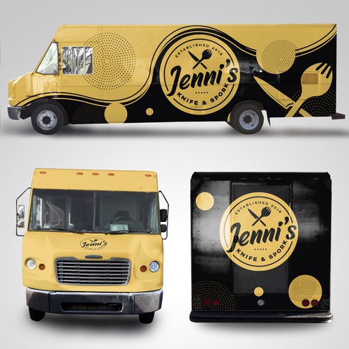 Create a food truck wrap for the spork & knife charcoal grill, concursos de  Rotulación de auto, camión o camioneta