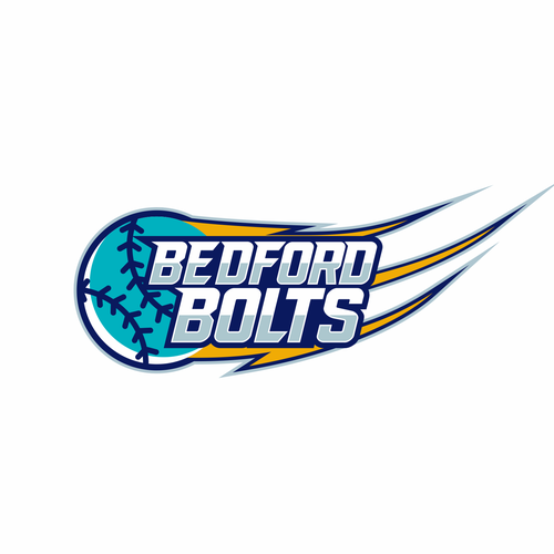 Team logo for the Bedford Bolts girls softball team Design by komobabus