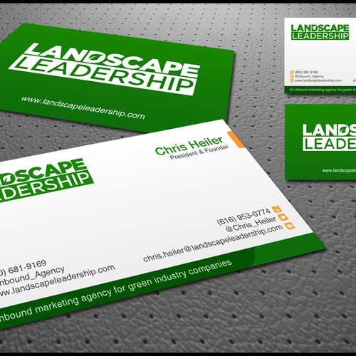 New BUSINESS CARD needed for Landscape Leadership--an inbound marketing agency Réalisé par Bayhil Gubrack