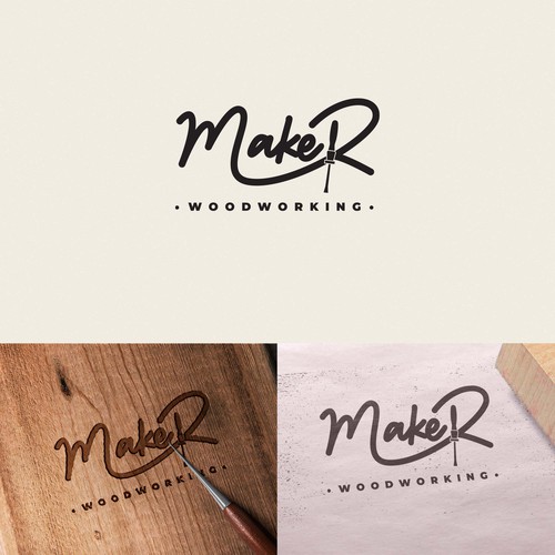 Design a logo for custom modern woodshop: furniture and art. Help a small business grow-ontwerp door Wonder-Whistler