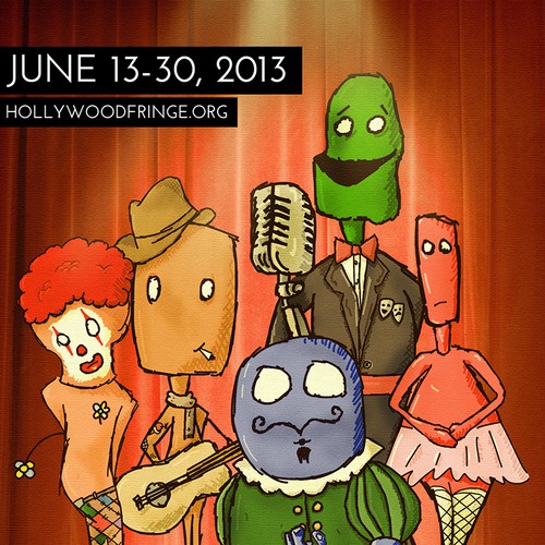 Original Illustration for the Cover of the The Hollywood Fringe Festival Guide Design by Pryority