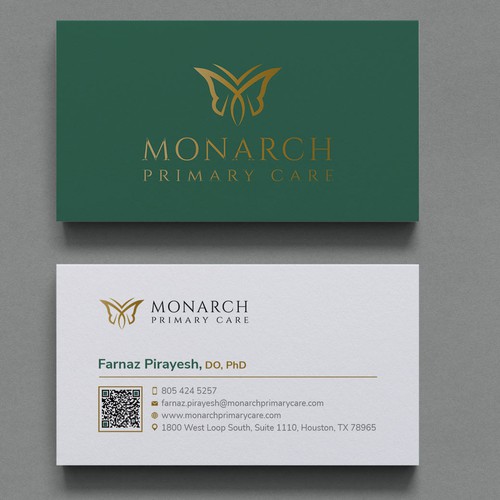 Design a classy, yet somewhat modern stunning, memorable business card for a medical clinic. No black! Please see colors Design by Xclusive16