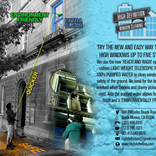 postcard or flyer for High Definition Window Cleaning Diseño de sercor80