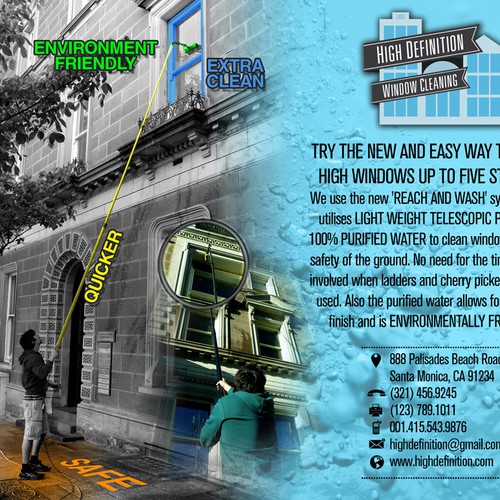 postcard or flyer for High Definition Window Cleaning Design by sercor80