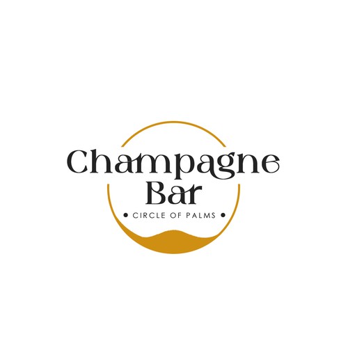 Luxury and modern Champagne Bar logo Design by Satyapal Singh