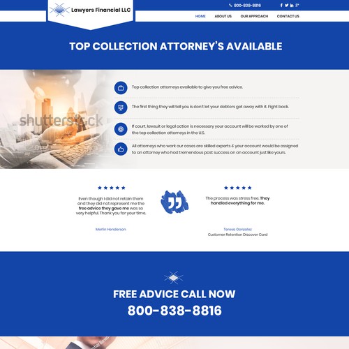 Debt Collection Website Design by Creative GS