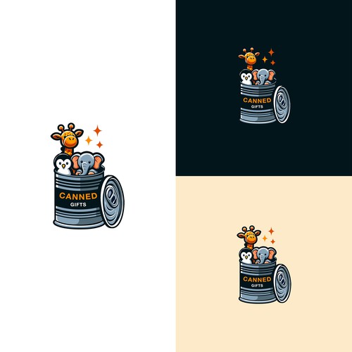 Create a fun logo for plush animals in a tin can Design by IIICCCOOO