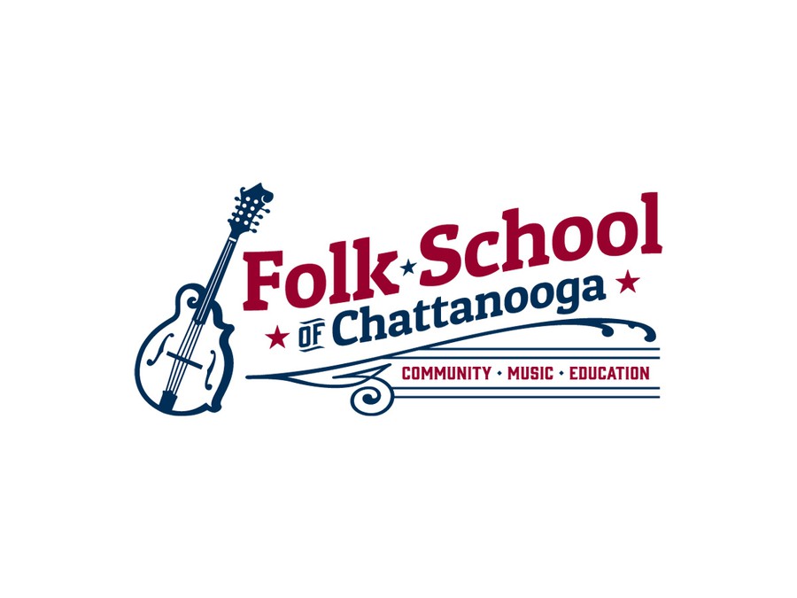 Create a Music School logo for the Folk School of Chattanooga Logo