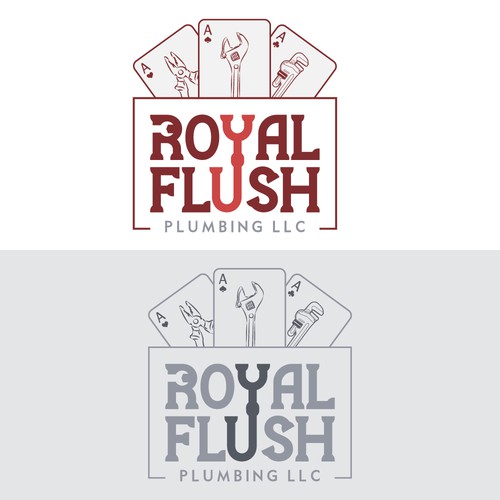 Royal Flush Plumbing Logo Diseño de Vanity Mind