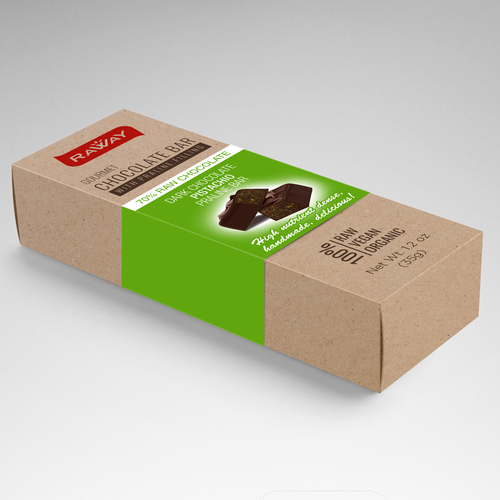 Raway Organic Chocolate needs a powerful, unique design. Design by PAD Design