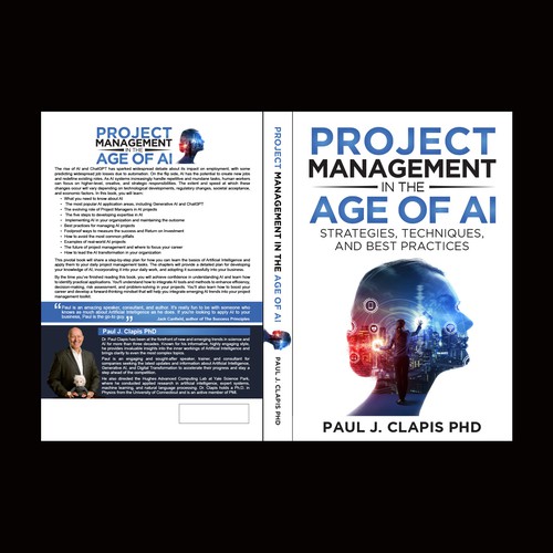 Simple, professional cover for a business book about Artificial Intelligence Design by anisha umělec