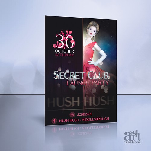 Exclusive Secret VIP Launch Party Poster/Flyer Réalisé par yuliusstar