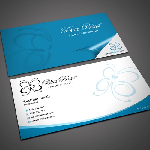 stationery for Blitz Bagz Diseño de conceptu