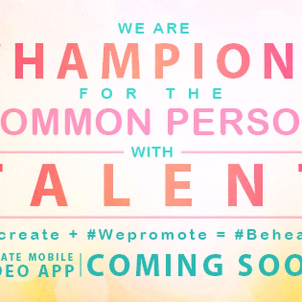 Facebook Cover page for a video mobile app that highlights artists