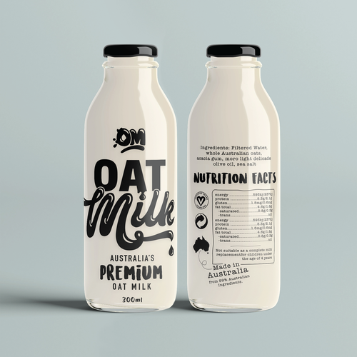 New oat Milk label Design réalisé par ✎ SB_designs