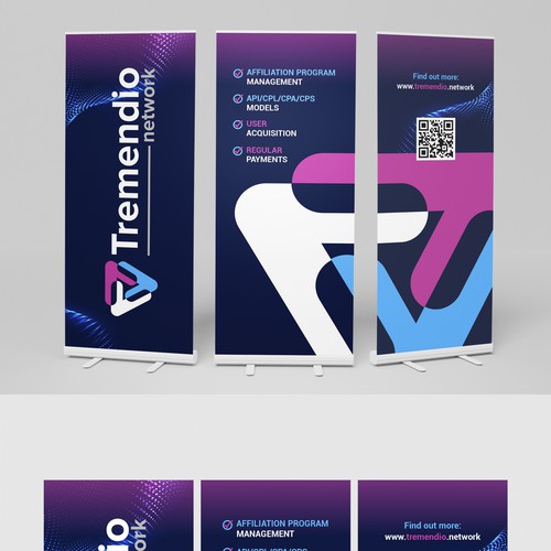 Triangular banner for trade show Design by ideasLab°