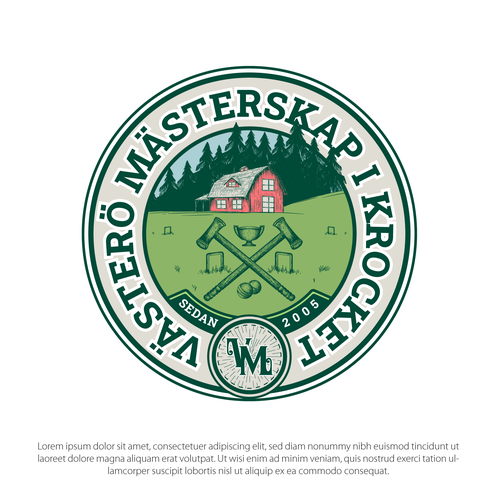 Legendary croquet tournament in Sweden. First logo ever. Looking for unique croquet vibe, creativity, and retro look! Design by ⭐DoubleStrokeStudio⭐
