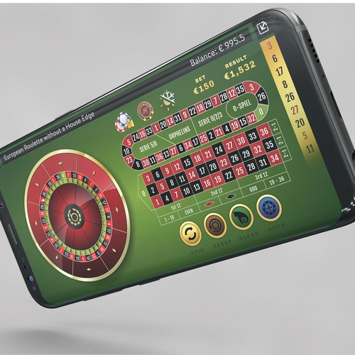 Casino > Roulette Table & Stats for Mobile Devices in 2D Format Design by Z a n a