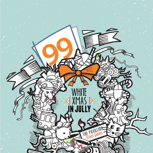 'Street art' style invitation for 99designs event! Design by Boris Jovanovic
