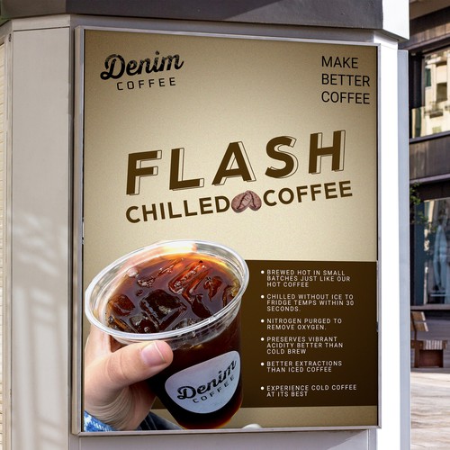 Design a poster to help us introduce flash chilled coffee! Design by Creativity symbol