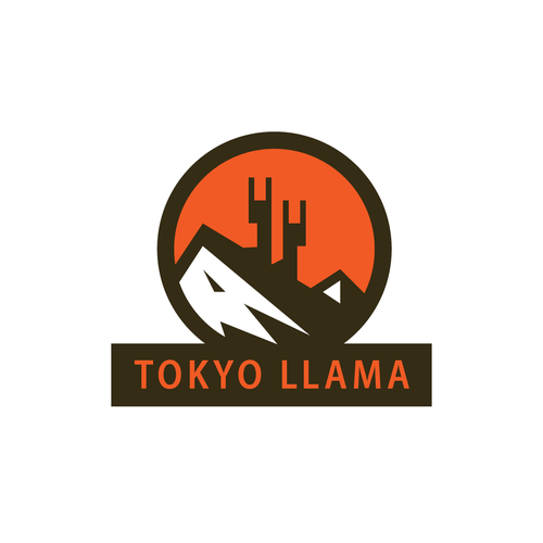Outdoor brand logo for popular YouTube channel, Tokyo Llama Diseño de ALEX WAVE LOGO