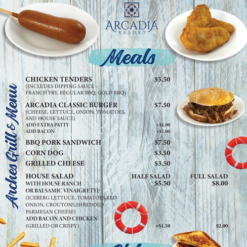 Poolside Grill Menu in Southern Utah Design by JOHN's_AlphaCreation